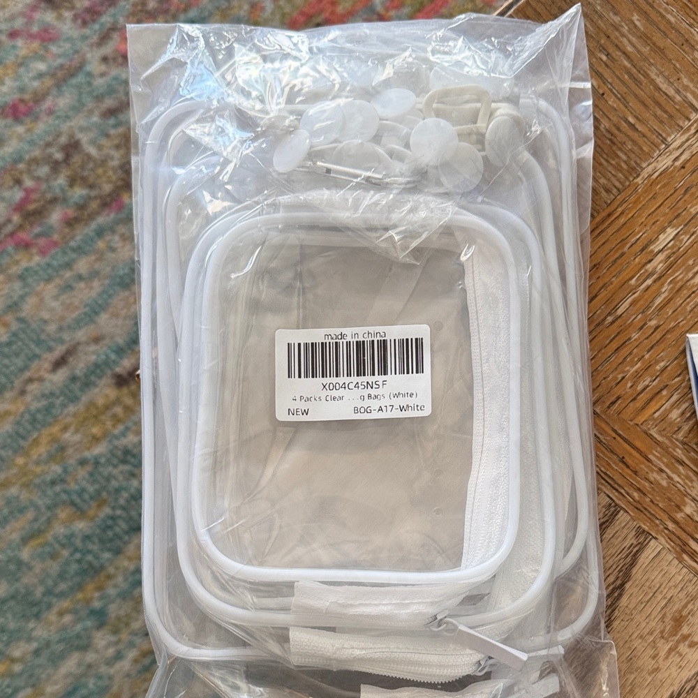 For Bogg Bags- White and clear accessories